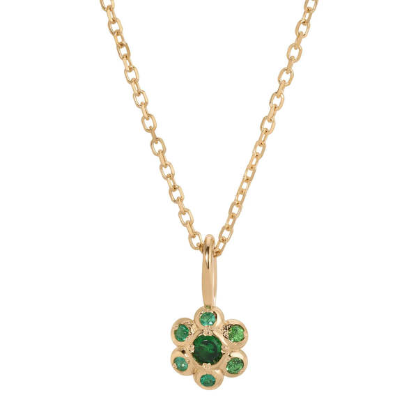 Jennie Kwon Designs Emerald Flower Necklace
