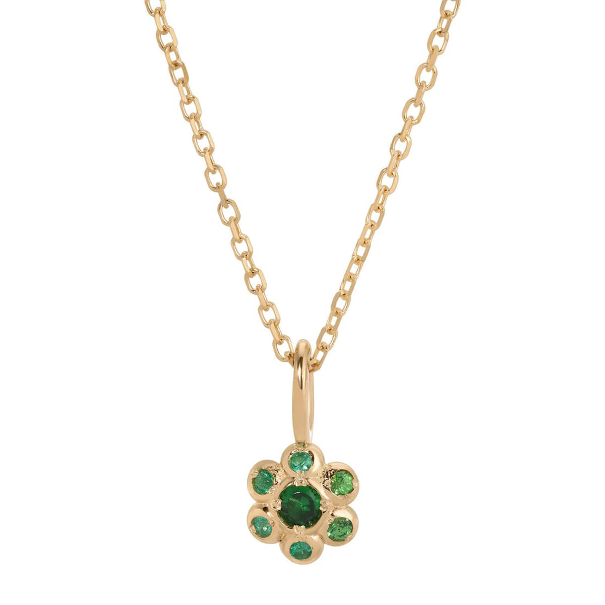 Jennie Kwon Designs Emerald Flower Necklace - Image 1 of 2