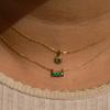 Jennie Kwon Designs Emerald Flower Necklace - Thumbnail 2