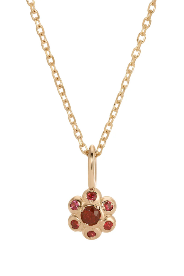 Jennie Kwon Designs Ruby Flower Necklace