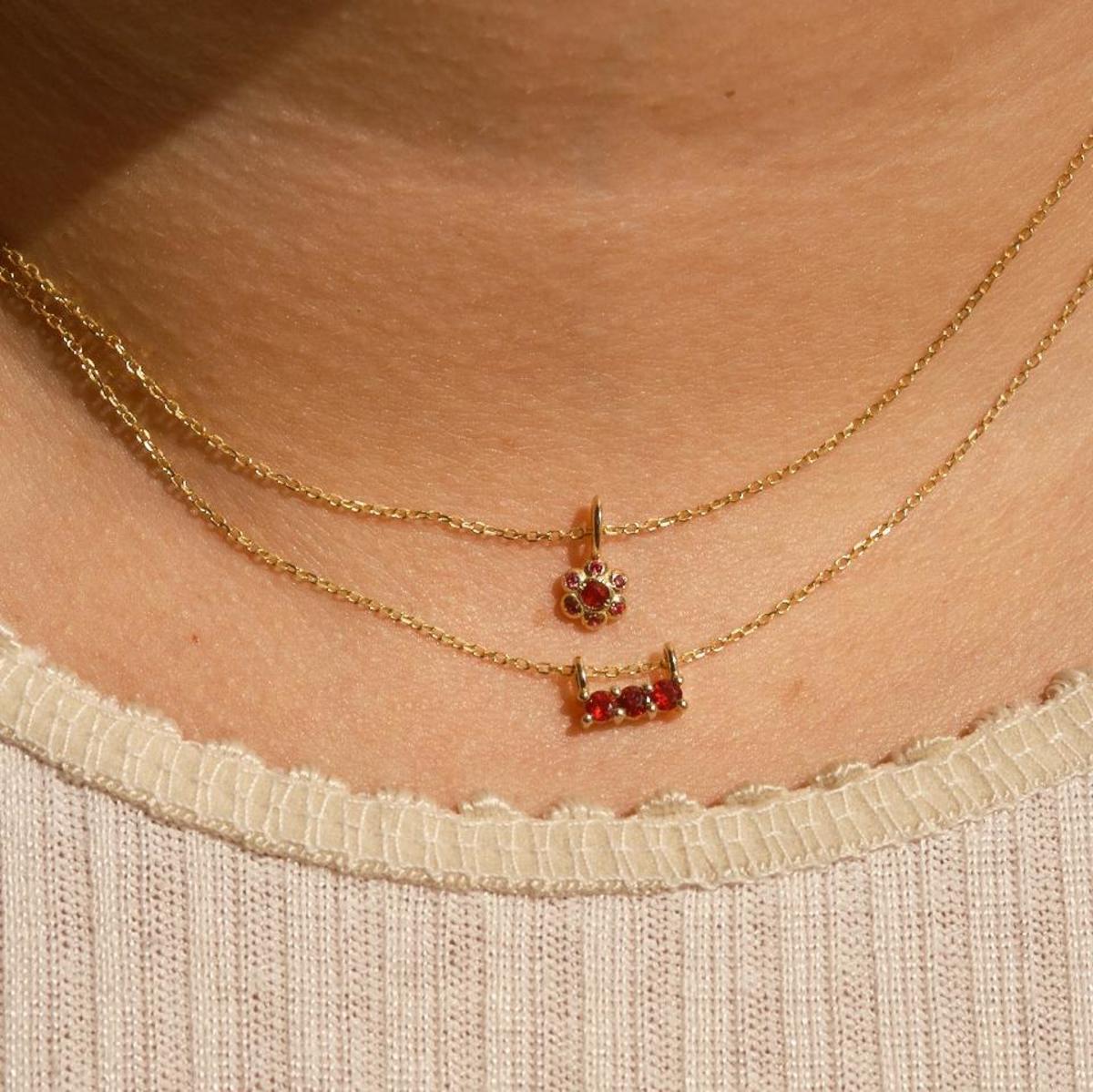 Jennie Kwon Designs Ruby Flower Necklace - Image 2 of 2