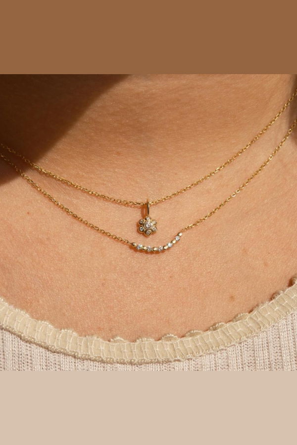 Jennie Kwon Designs Diamond Flower Necklace