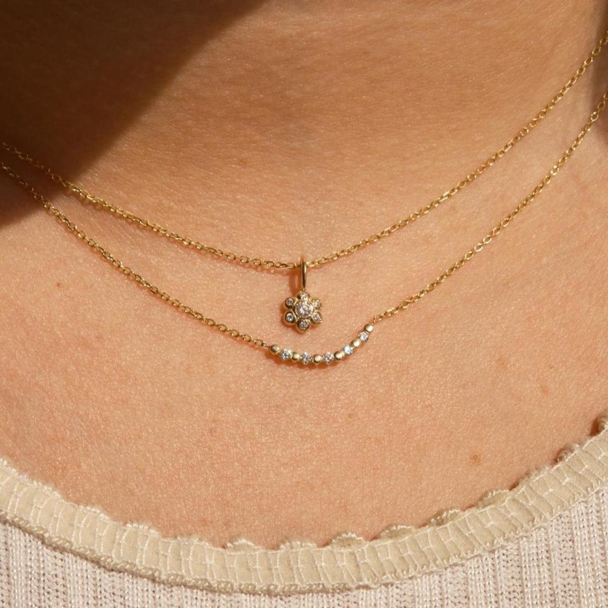 Jennie Kwon Designs Diamond Flower Necklace - Image 2 of 2