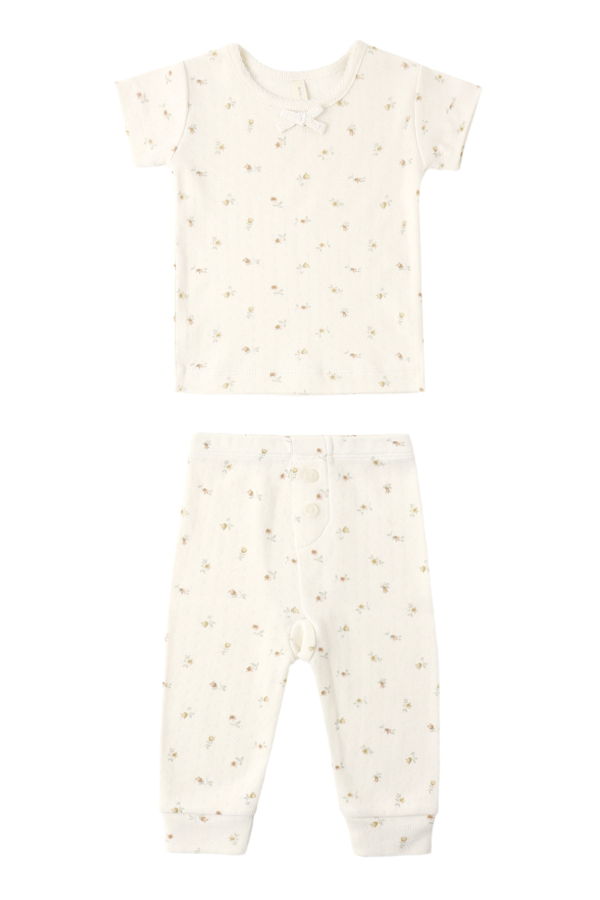 KIDS Rylee + Cru Quincy Mae Pointelle Tee and Legging Set - Petit Fleur