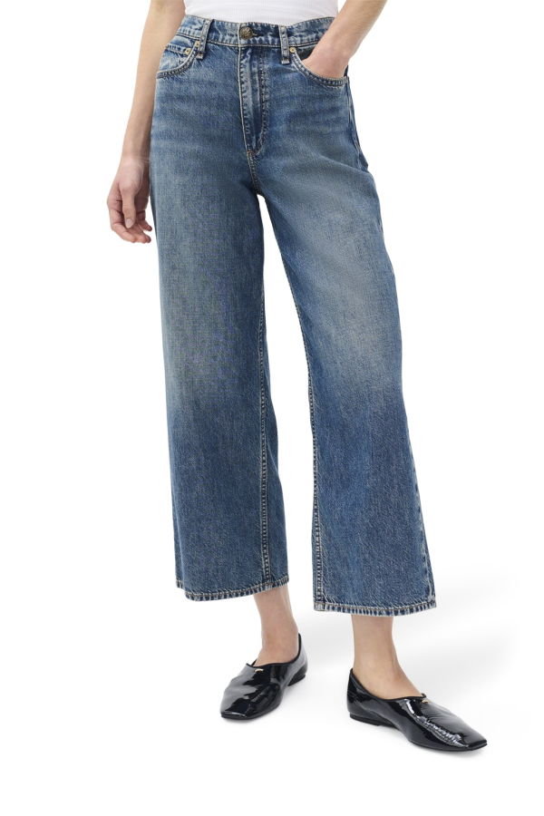 Mabel and Moss Andi Wide Leg Ankle Jeans