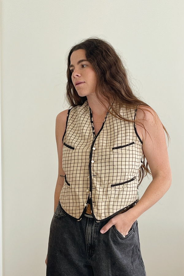 1930s Handmade Printed Vest
