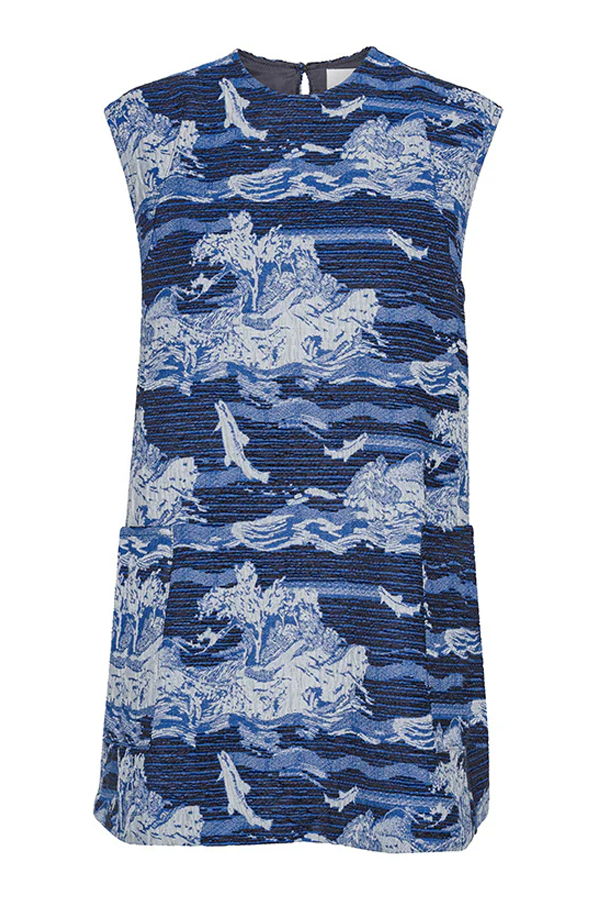 Henrik Vibskov Dart Sleeveless Dress - Fishes Blue