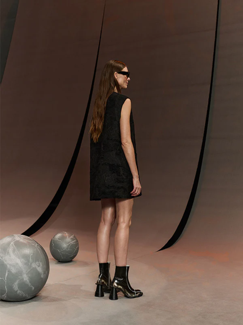 Henrik Vibskov Dart Sleeveless Dress - Fishes Black