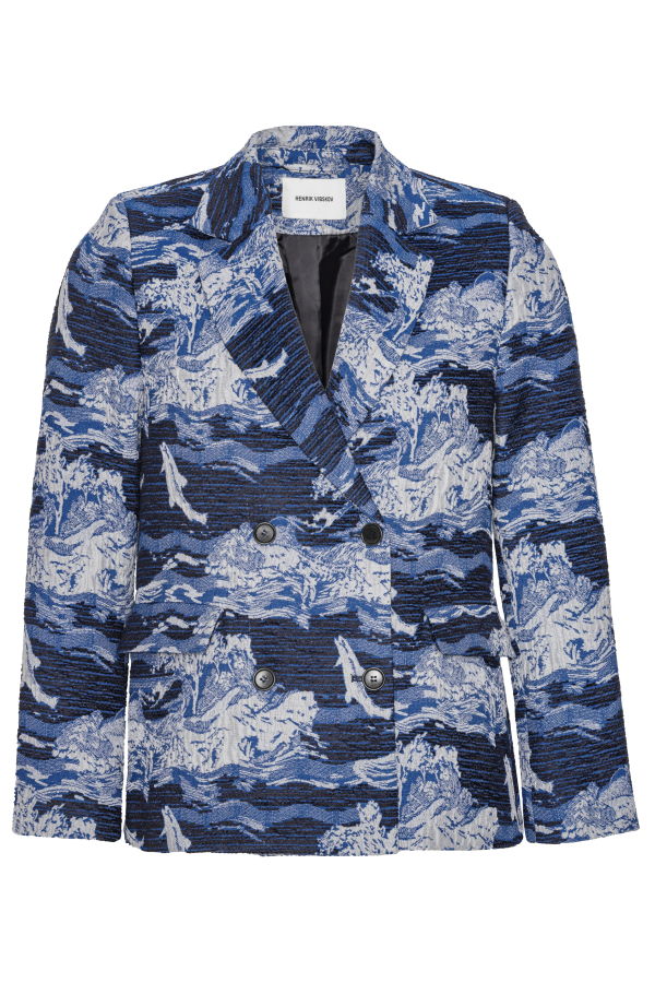 Henrik Vibskov Motif Blazer - Fishes Blue