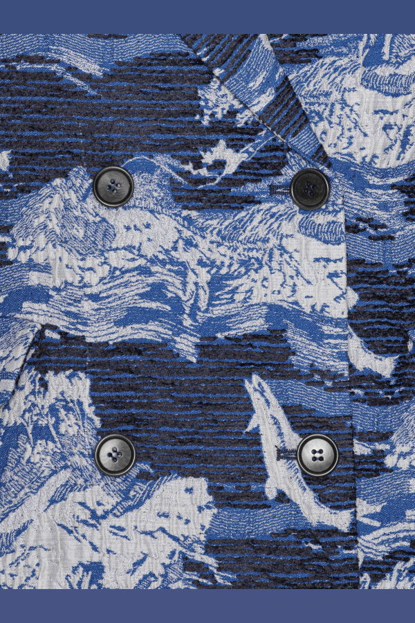 Henrik Vibskov Motif Blazer - Fishes Blue