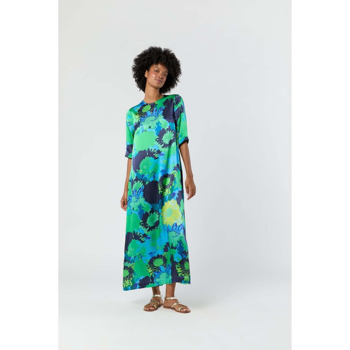 MASHBURN Paige Maxi Dress - Blue/Green Floral - Image 2 of 5
