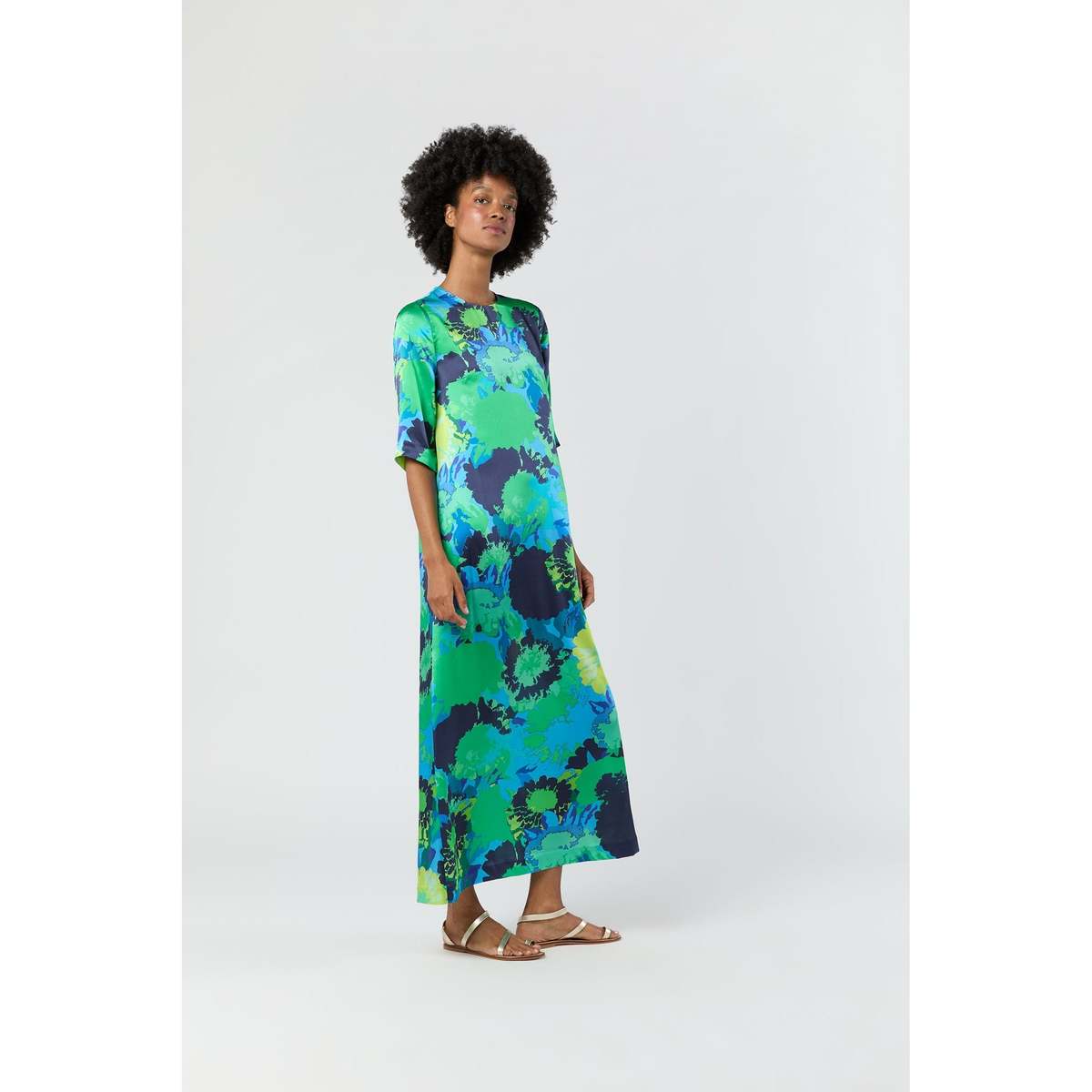 MASHBURN Paige Maxi Dress - Blue/Green Floral - Image 3 of 5
