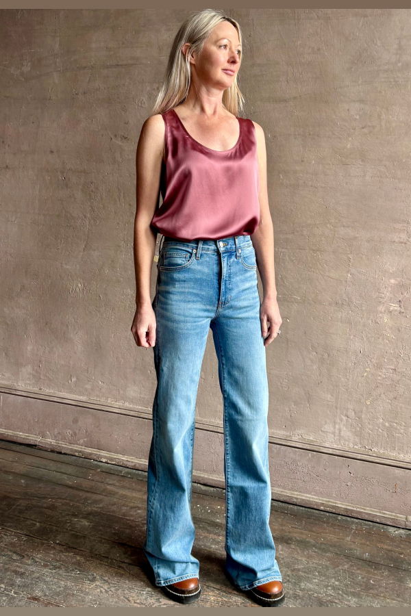 Veronica Beard Crosbie High Rise Wide Leg Jean
