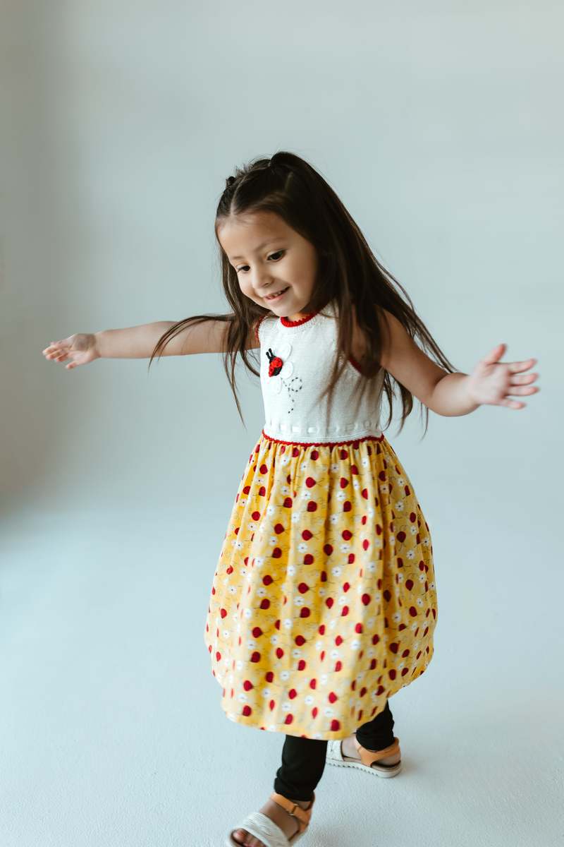 KIDS Melange Collection Ladybug Dress