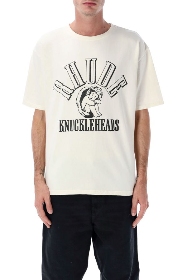 RHUDE Knuckleheads Graphic T-Shirt - Vintage White