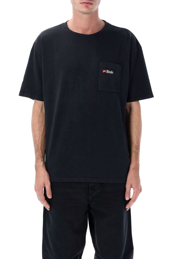 RHUDE Moonlight Wolf Pocket T-Shirt - Vintage Black