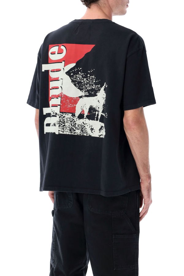 RHUDE Moonlight Wolf Pocket T-Shirt - Vintage Black