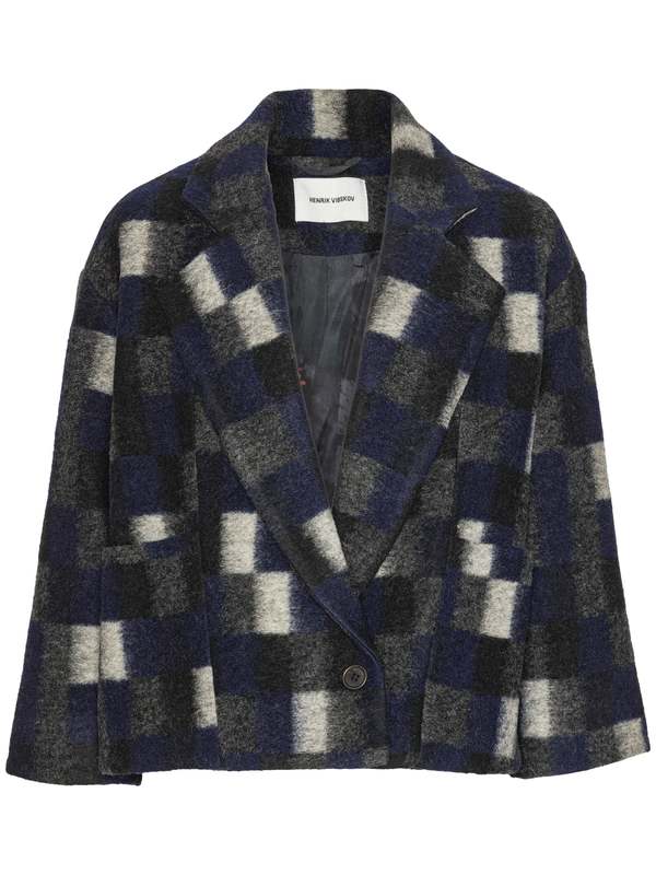 Henrik Vibskov Shady Suiting Jacket - Brushed Black Squares