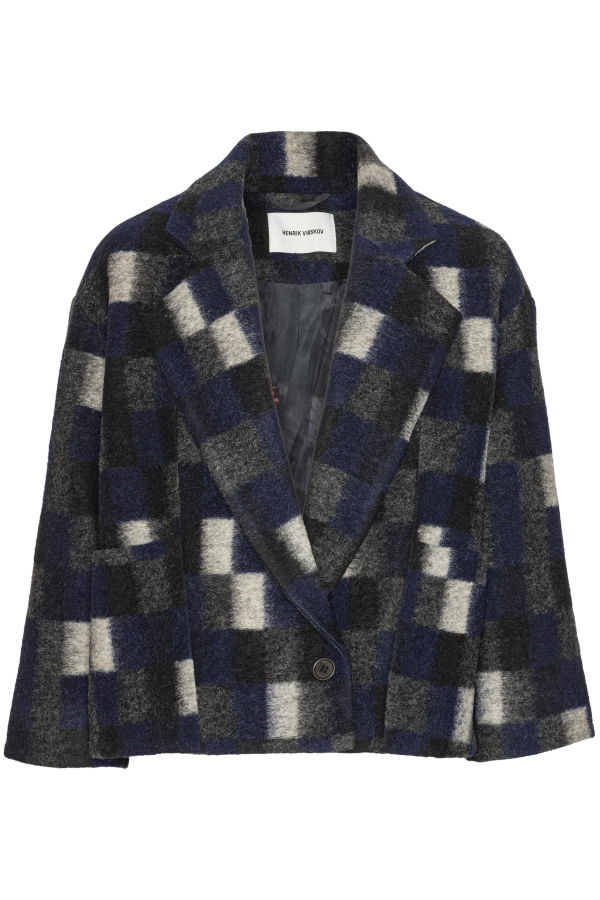 Henrik Vibskov Shady Suiting Jacket - Brushed Black Squares