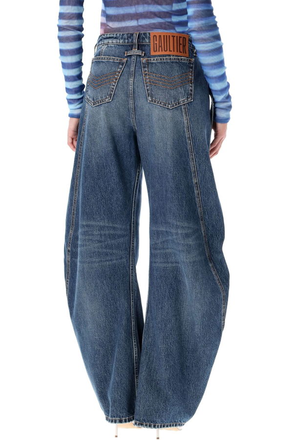 Jean Paul Gaultier Denim Strap Jeans - Vintage Blue