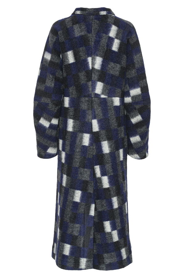 Henrik Vibskov Banana Coat - Brushed Black Squares