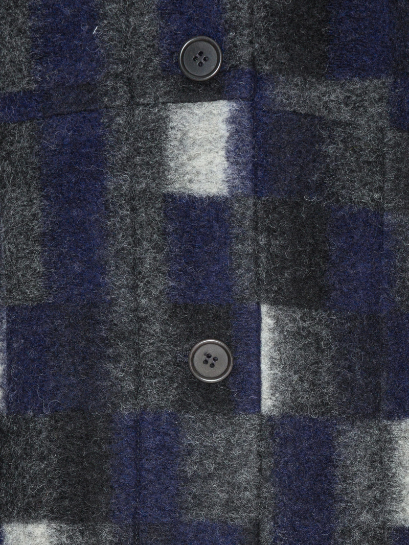 Henrik Vibskov Banana Coat - Brushed Black Squares