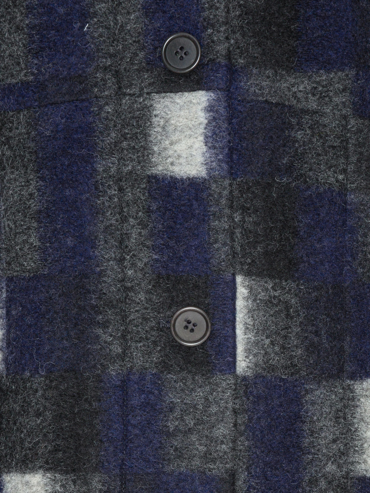 Henrik Vibskov Banana Coat - Brushed Black Squares - Image 3 of 6