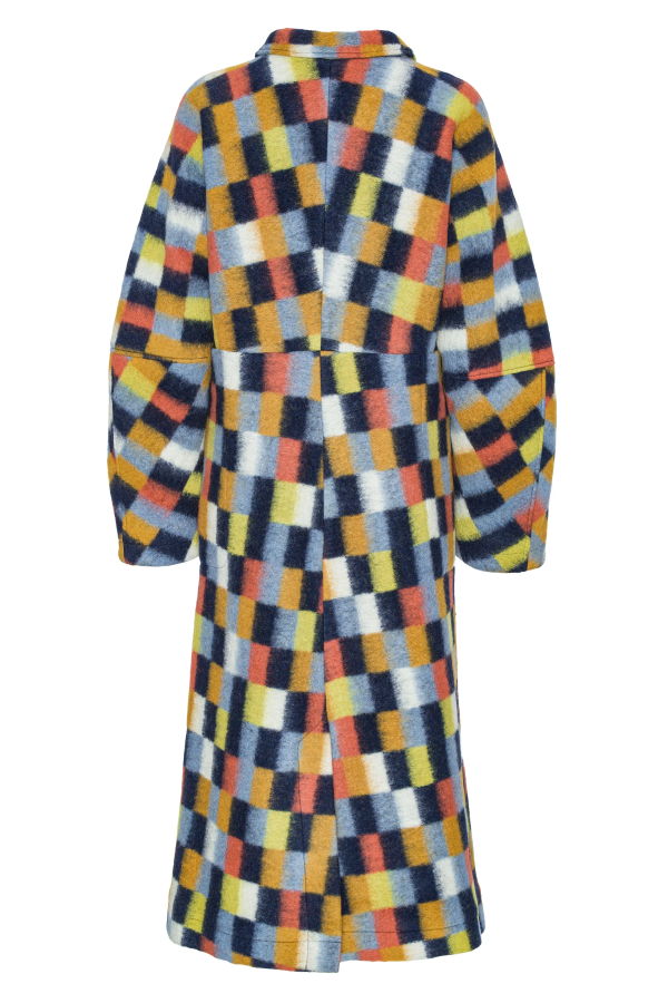 Henrik Vibskov Banana Coat - Brushed Squares