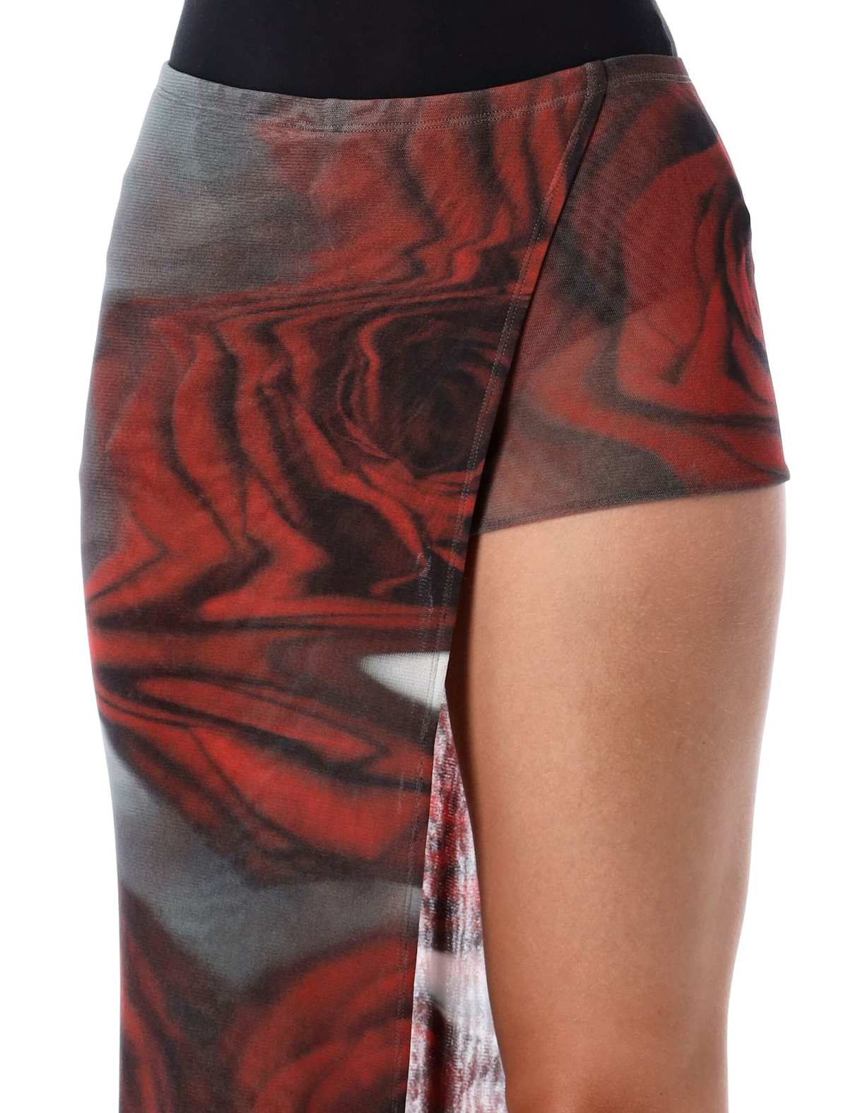 Jean Paul Gaultier Tulle Skort - Red/Blurry Roses - Image 3 of 3