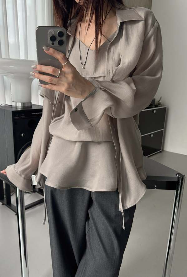 The NKC Store Paule Mini Dress/Tank Top - Taupe