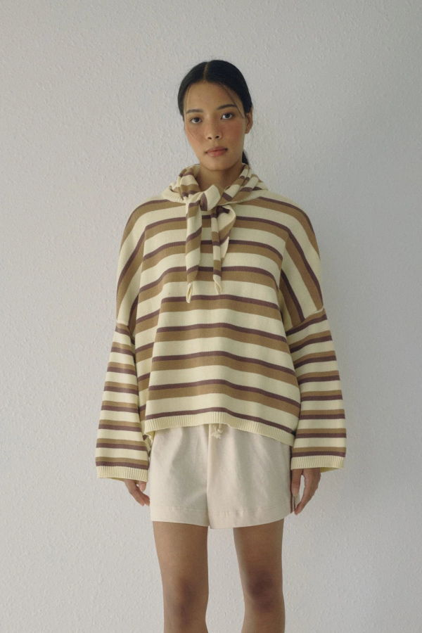 Bohème The Striped Knit Sweater - Brown