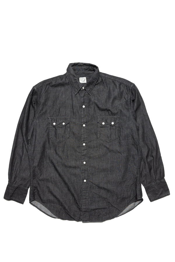 Orslow Black Denim Western Shirt