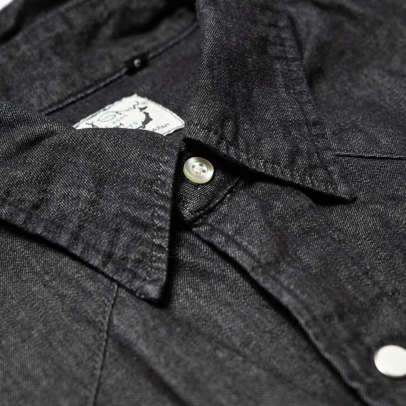 Orslow Black Denim Western Shirt