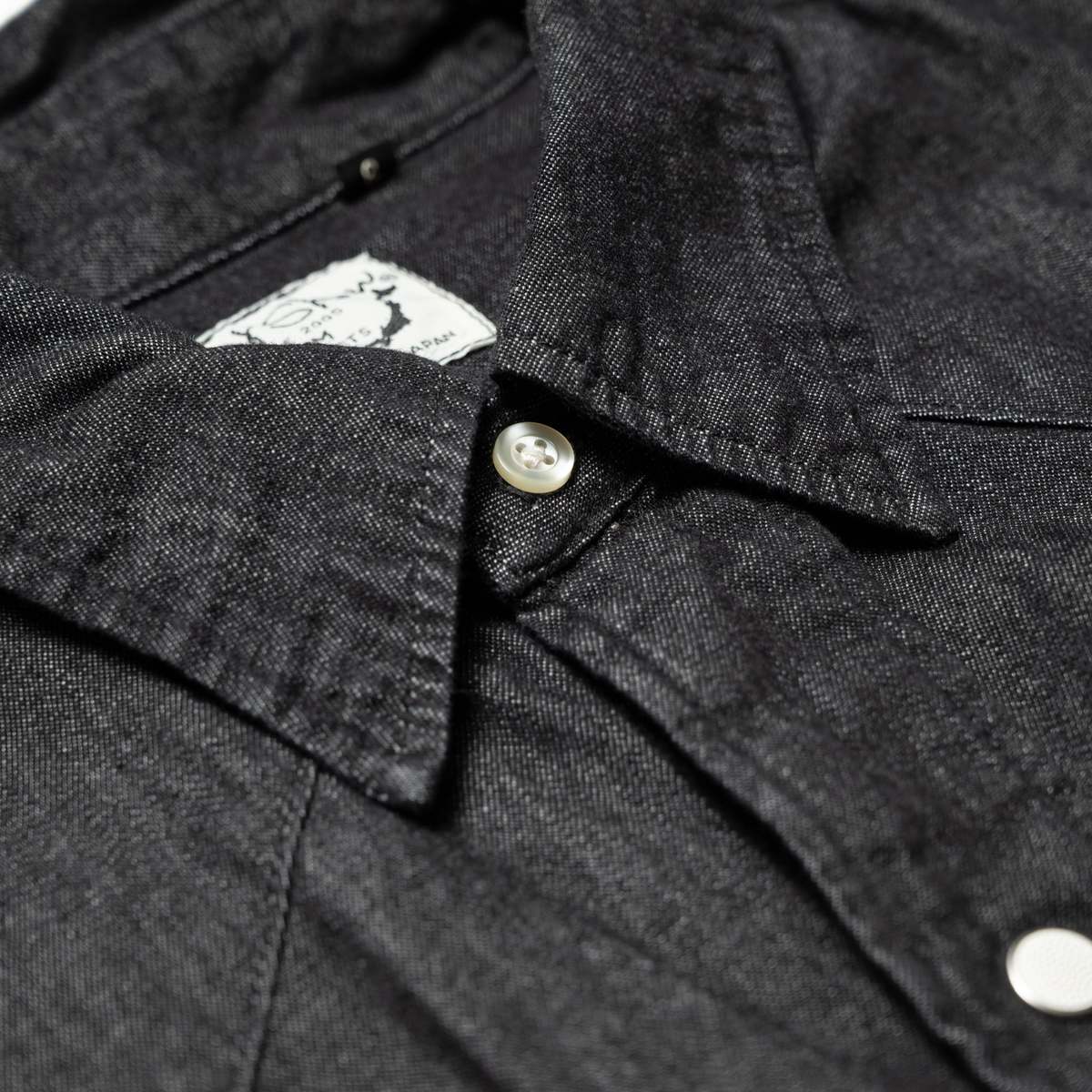 Orslow Black Denim Western Shirt - Image 3 of 10