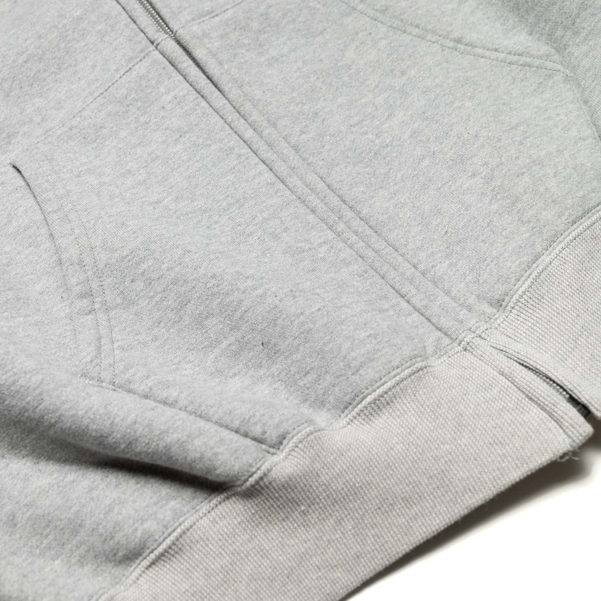 Orslow Front Zip Densely Knit Sweatshirt - Heather Grey - Image 5 of 8