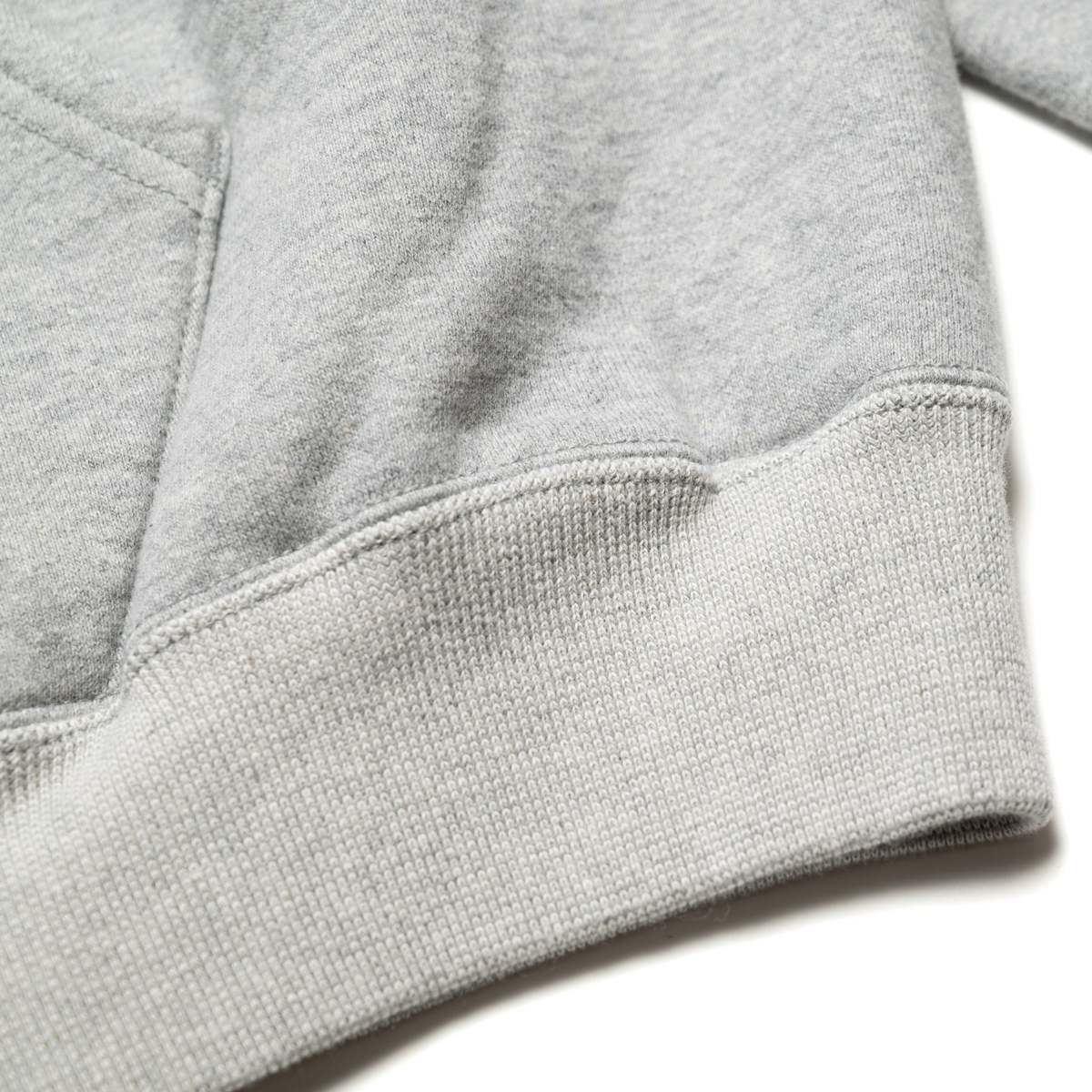Orslow Front Zip Densely Knit Sweatshirt - Heather Grey - Image 6 of 8