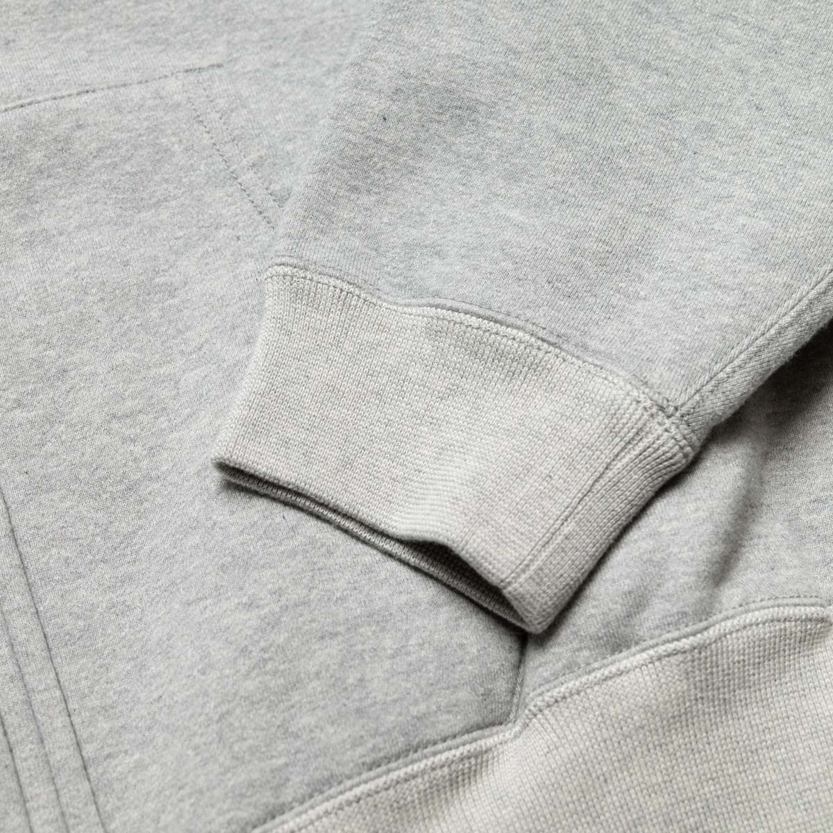 Orslow Front Zip Densely Knit Sweatshirt - Heather Grey - Image 7 of 8