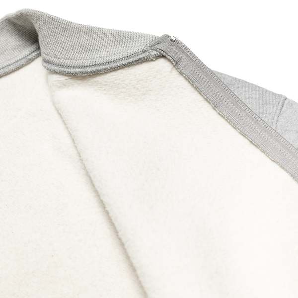 Orslow Front Zip Densely Knit Sweatshirt - Heather Grey