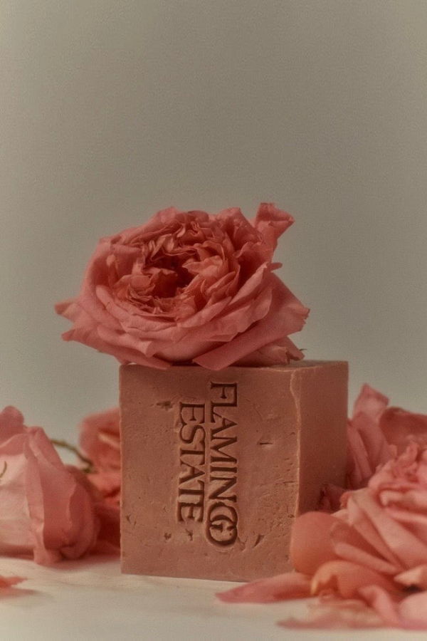 Flamingo Estate Jasmine Damask Rose Soap Brick