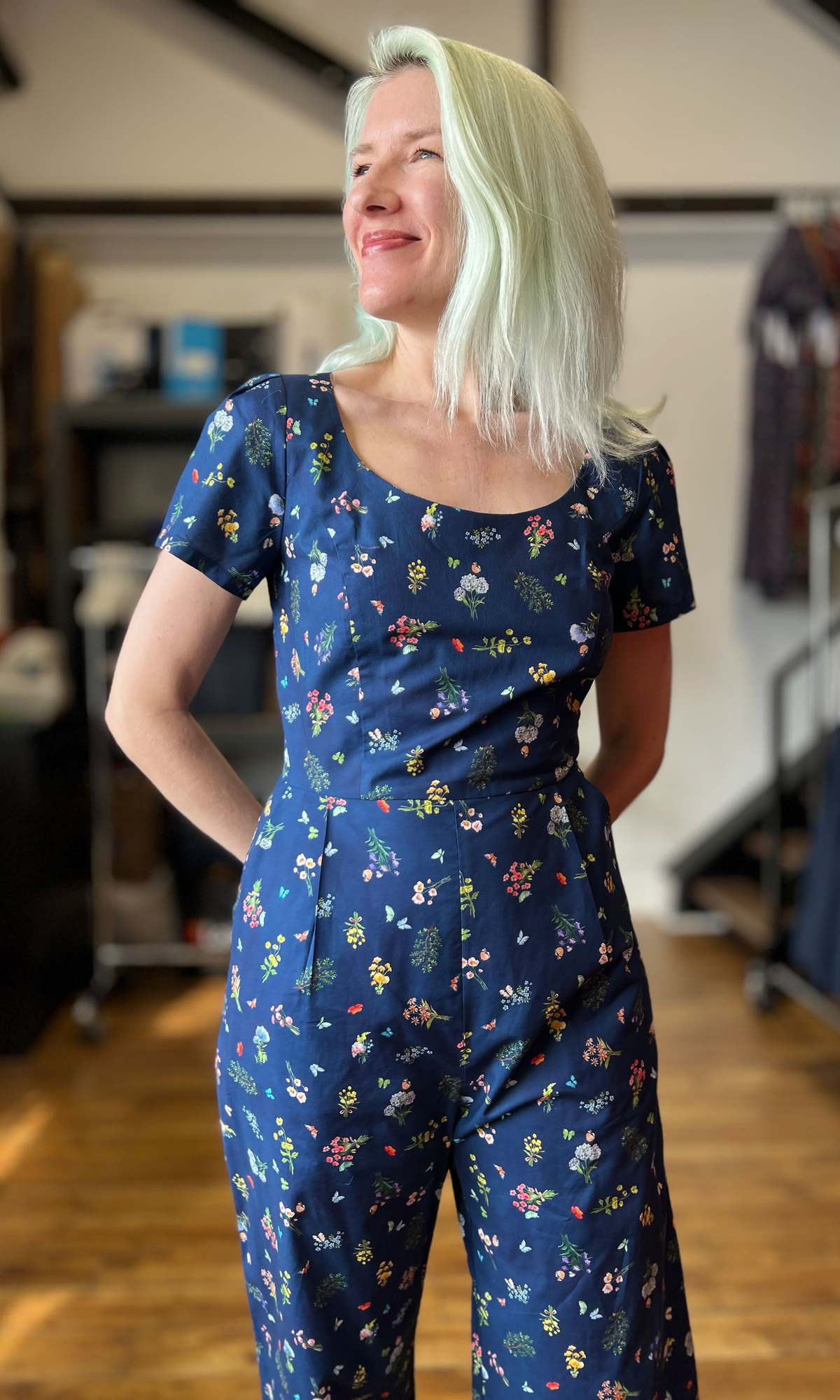 Birds of North America Whinchat Gatherer Jumpsuit - Navy Blue - Image 1 of 10