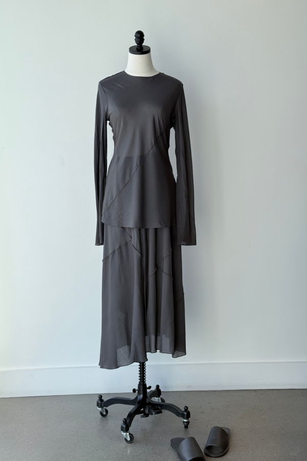 Lauren Manoogian Pojagi Skirt - Gunmetal