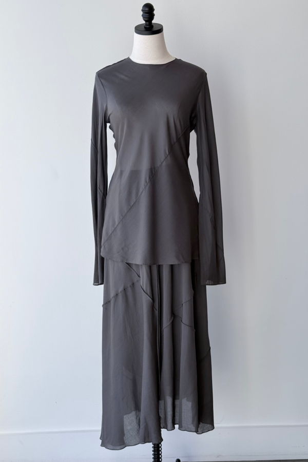 Lauren Manoogian Pojagi Skirt - Gunmetal