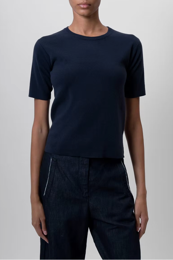 Aequamente Knit T-Shirt - Abisso