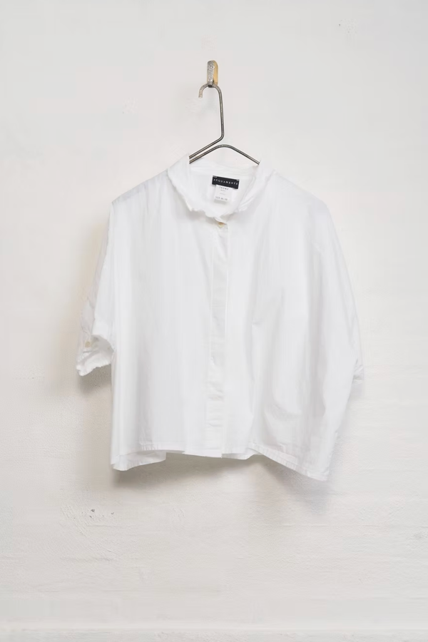 Aequamente SS Button Down Shirt - White