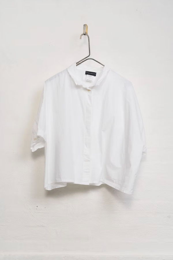 Aequamente SS Button Down Shirt - White