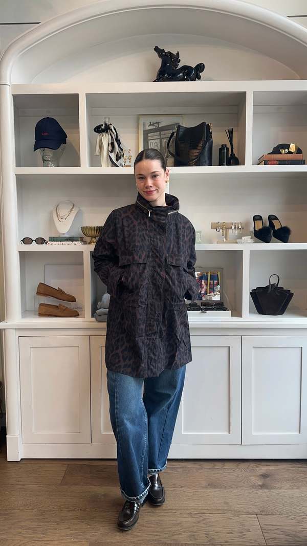 APPARIS Bea Leopard Rain Jacket - Dark Leopard APPARIS Bea Leopard Rain Jacket - Dark Leopard