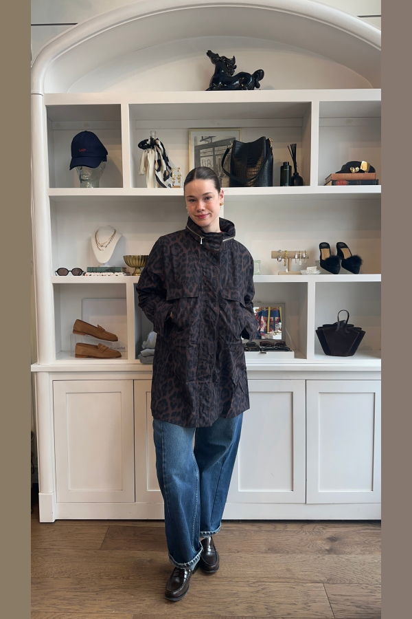 APPARIS Bea Leopard Rain Jacket - Dark Leopard