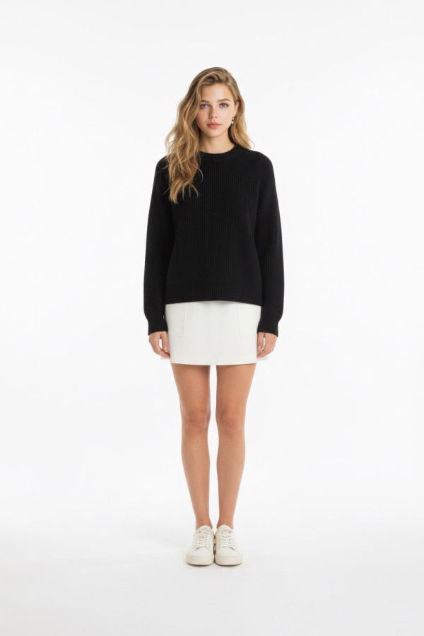360 Cashmere Taylor Pullover - Black