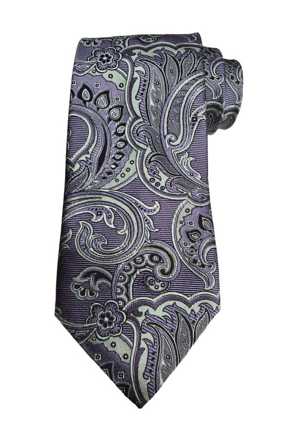Etro Jacquard Paisley Print Silk Tie - Green