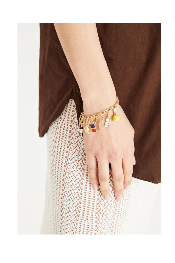 Clare V. Croissant Charm - Vintage Gold